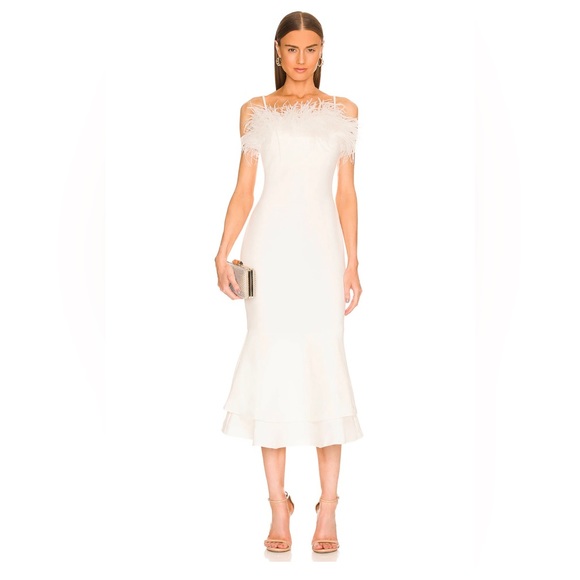 Likely Dresses & Skirts - LIKELY Feather Aurora Dress in White
